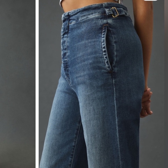 MOTHER The Cinch Greaser High-Rise Wide-Leg Ankle Jeans Size 29 - Picture 5 of 14